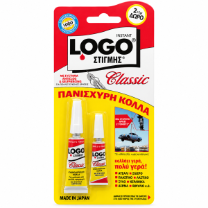 LOGO Στιγμής Classic – Πανίσχυρη Κυανοακρυλική Κόλλα 2+1gr