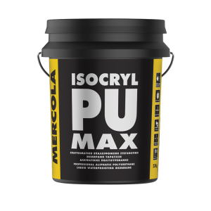 ISOCRYL PU MAX Επαλειφόμενη Στεγανωτική Μεμβράνη Ταρατσών Αλειφατικής Πολυουρεθάνης Evochem