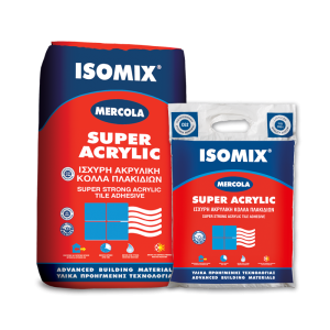 ISOMIX SUPER ACRYLIC Λευκή Κόλλα Πλακιδίων C2T Evochem