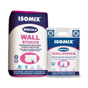 ISOMIX WALL STUCCO Λευκός Λεπτόκοκκος Ακρυλικός Στόκος Evochem